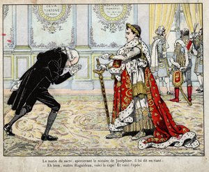 Napolyon ve noter Raguideau, taç giyme sabahı 1804 - “” Le Grand Napoleon des Petites Enfants”” 1893
