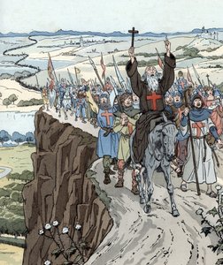 Münzevi Peter, Birinci Haçlı Seferi'ni (1096) "Tanrı istiyor!" by pseudonym for Onfray de Breville Jacques Job