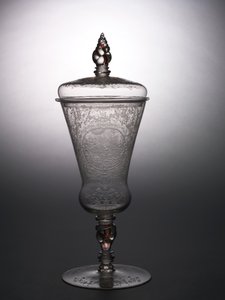 Kapaklı Kadeh, c.1715 (cam) by school Bohemian