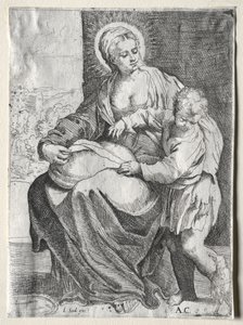 Beyaz Kuzgunlu Madonna by school of Annibale Carracci