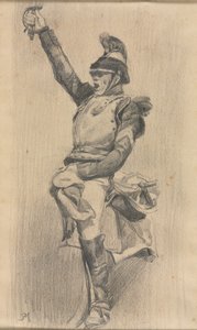 Kolunu Kaldırmış Asker by studio of A. W. A. Plâté Studio (Ceylonese)