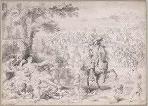 Louis XIV Venüs Tarafından Yakalandı by studio of Charles Le Brun