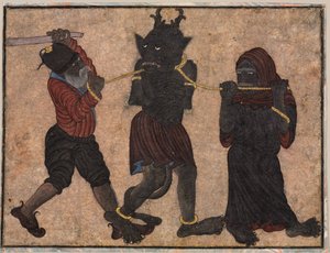 zincirler içinde iblis by style of Muhammad Siya Qalam
