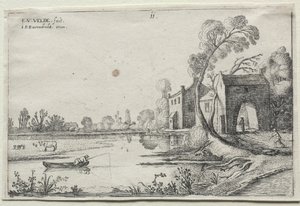Nehir ve Kapı Evi ile Manzara, 1614. by van de Velde Esaias