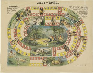 Jagt-Spel (nesne üzerindeki başlık) by weduwe Elias Spanier and Zn