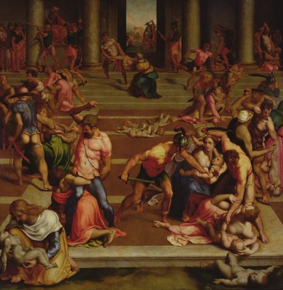 Masumların Katliamı (panelde öfke) by (1509 66) Daniele da Volterra