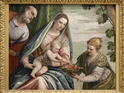 Aziz Dorothee ile Kutsal Aile, Paolo Caliari dit Veronese (1528-1588) tarafından Tuval Üzerine Yağlıboya Tablo. Fotoğrafçılık, KIM Youngtae, Bordeaux, Musee des beaux arts de Bordeaux. by Veronese