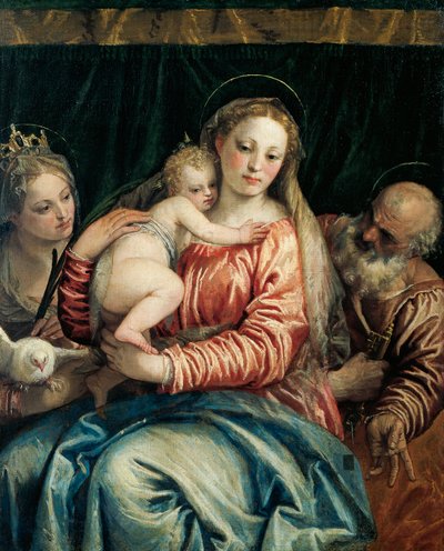 Madonna ve Çocuk, Aziz Peter ve Aziz Agnes by (1528 88) Veronese
