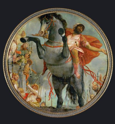 Marcus Curtius hayatını feda ediyor (tuval üzerine resim) by (1528-88) Veronese