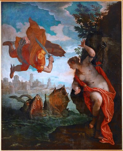 Perseus ve Andromeda (tuval üzerine resim) by (1528-88) Veronese