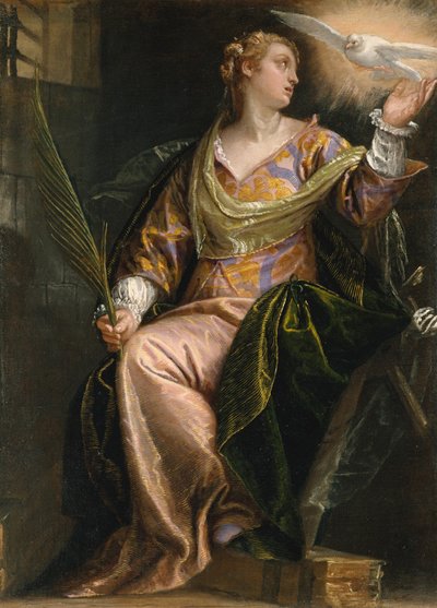 Hapishanedeki İskenderiyeli Aziz Catherine, c.1580-5 (tuval üzerine yağlı boya) by Veronese