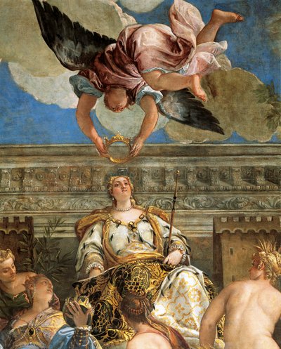 Venedik'in Apotheosis'i, Paolo Veronese (1528-1588), fresk, detay, Sala del Maggior Consiglio (Büyük Konsey Salonu), Palazzo Ducale, Venedik by (1528 88) Veronese