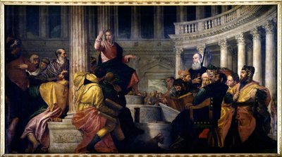 İsa doktorlarla konuşuyor. Paolo Veronese