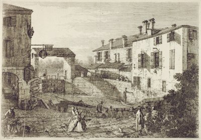 Le Porte de Dolo (gravür) by Canaletto