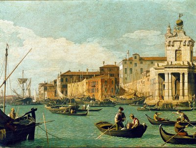 Punta della Dogana ve Giudecca Kanalı, Venedik (tuval üzerine yağlı boya by Canaletto