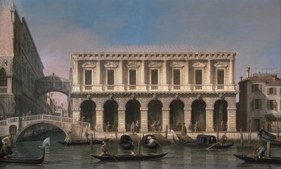 Ahlar Köprüsü (tuval üzerine yağlı boya) by Canaletto