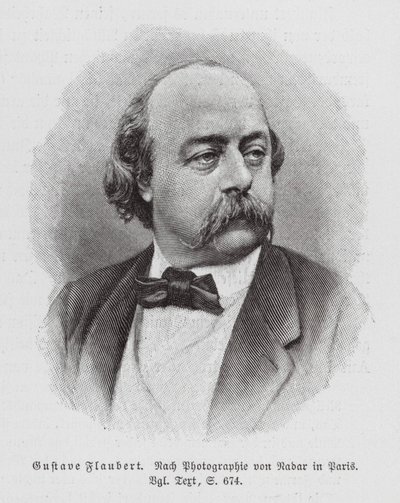 Gustave Flaubert, Fransız romancı (gravür) by (1820-1910) (after) Nadar