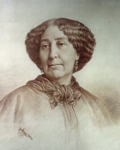 Harflerin Kadını Portresi George Sand (1804-1876) Aurore Dupin, Barones Dudevant, Nadar