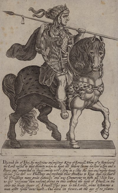 David, İsrail Kralı (gravür) by (after) English School