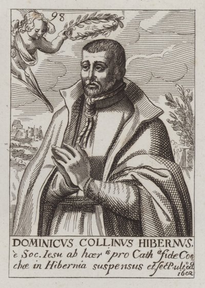 Dominic Collins, İrlandalı Cizvit ve Katolik şehit (gravür) by (after) English School