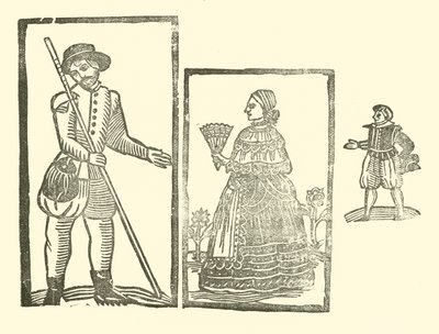 Roxburghe Baladları için İllüstrasyon (tahta baskı) by (after) English School