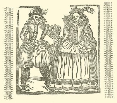 Roxburghe Baladları için İllüstrasyon (tahta baskı) by (after) English School