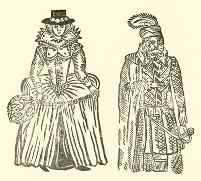 Roxburghe Baladları için İllüstrasyon (tahta baskı) by (after) English School