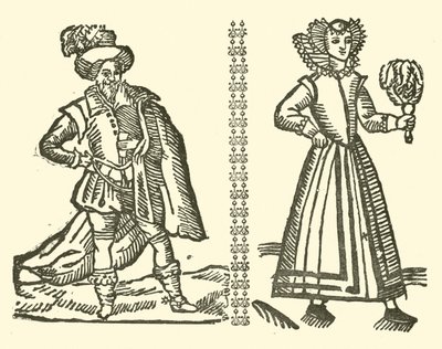 Roxburghe Baladları için İllüstrasyon (tahta baskı) by (after) English School