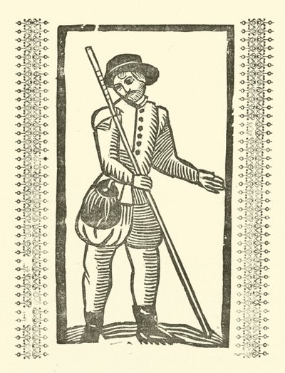 Roxburghe Baladları için İllüstrasyon (tahta baskı) by (after) English School