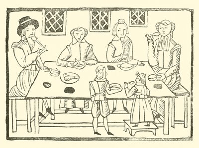 Roxburghe Baladları için İllüstrasyon (tahta baskı) by (after) English School