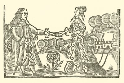 Roxburghe Baladları için İllüstrasyon (tahta baskı) by (after) English School