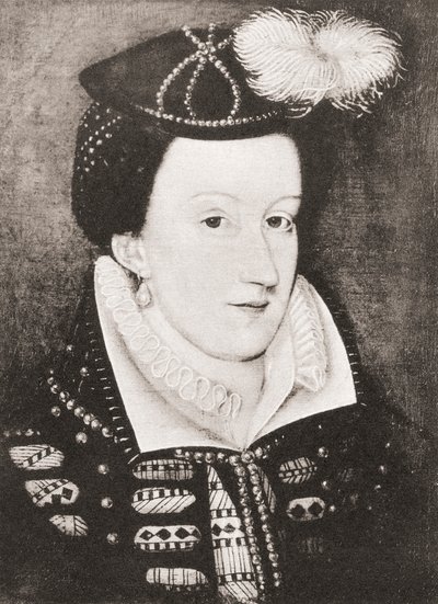Mary, İskoç Kraliçesi (lito) by (after) English School