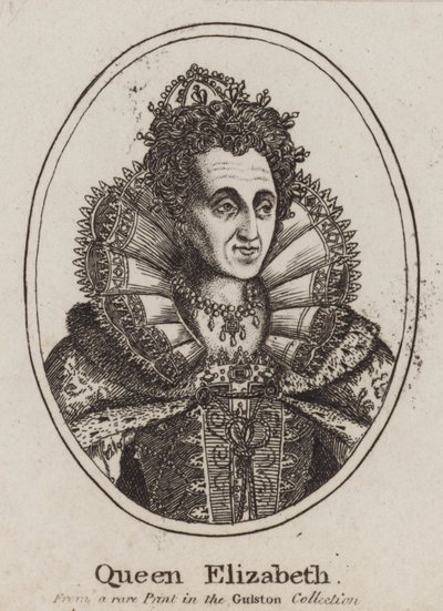 Kraliçe I. Elizabeth (gravür) by (after) English School