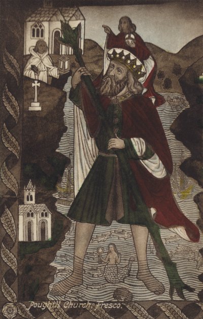 Poughill Kilisesi, Fresk (renkli fotoğraf) by (after) English photographer