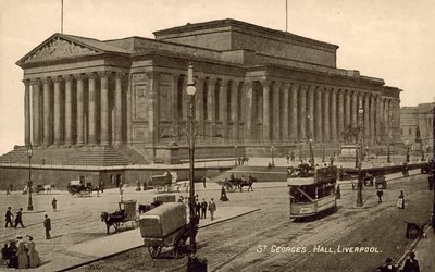 St George's Hall, Liverpool (s/b fotoğraf) by (after) English photographer