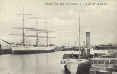 Troon Tug, Arranmore, Troon Limanı (s/b fotoğraf) by (after) English photographer