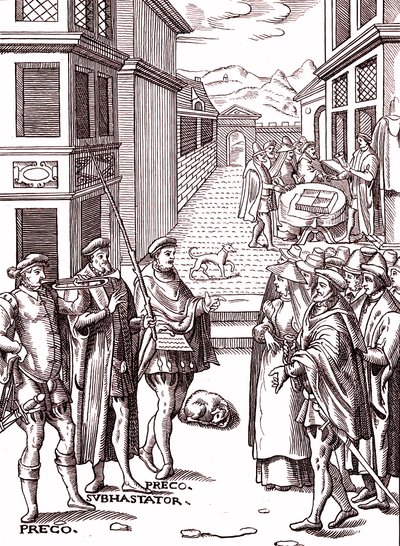 Kasabanın tellalı trompetini çalıyor by (after) Flemish School