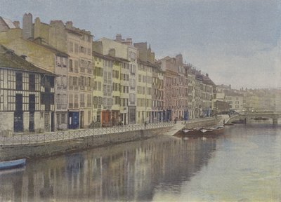 Bayonne, Nive Rıhtımı (renkli fotoğraf) by (after) French Photographer