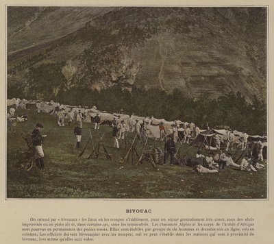 Bivouac (renkli fotoğraf) by (after) French Photographer