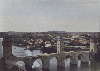 Cahors, Pont Valentre (renkli fotoğraf) by (after) French Photographer