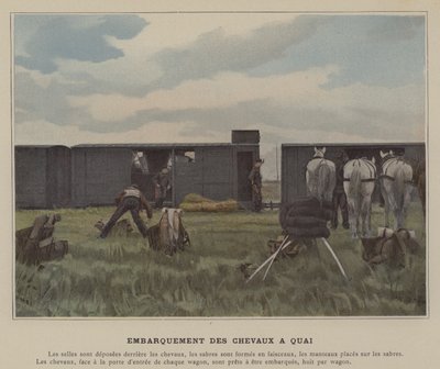 Atların Rıhtımda Gemiye Alınması (renkli fotoğraf) by (after) French Photographer