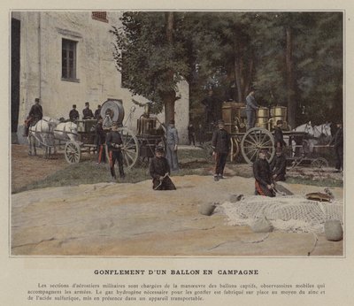 Sahada Balon Şişirme (renkli fotoğraf) by (after) French Photographer