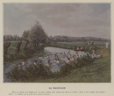 La Baignade (renkli fotoğraf) by (after) French Photographer