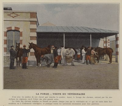 La Forge, Veteriner Ziyareti (renkli fotoğraf) by (after) French Photographer