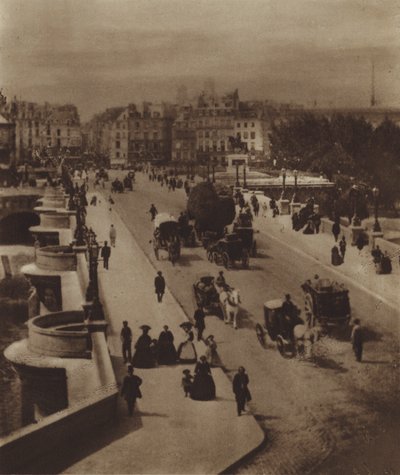 Pont-Neuf, güneye bakıyor (s/b fotoğraf) by (after) French Photographer