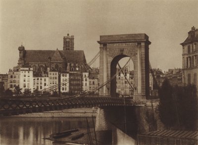 Pont Louis-Philippe sağ kıyıya doğru (s/b fotoğraf) by (after) French Photographer
