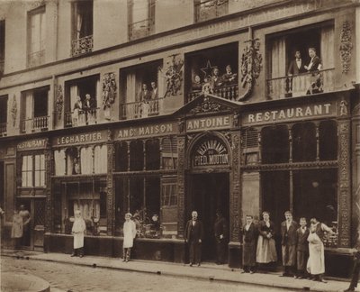Pied-de-Mouton restoranı, rue Vauvilliers (s/b fotoğraf) by (after) French Photographer