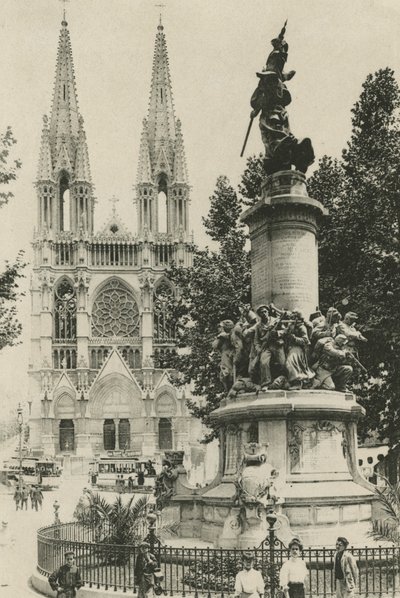 Marsilya: Reformlar ve Mobiles Anıtı (b/w fotoğraf) by (after) French Photographer