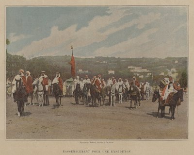 Bir Keşif Gezisi için Toplanma (renkli fotoğraf) by (after) French Photographer