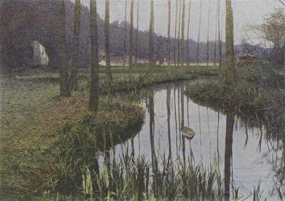 Vaux de Cernay, Le Ruisseau (renkli fotoğraf) by (after) French Photographer